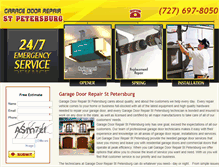 Tablet Screenshot of garagedoorrepairstpetersburg.com